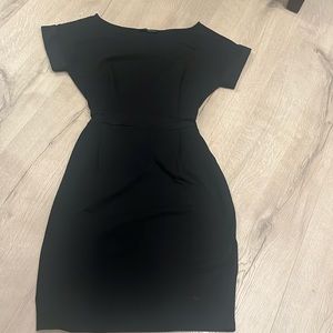 Tie-back black dress